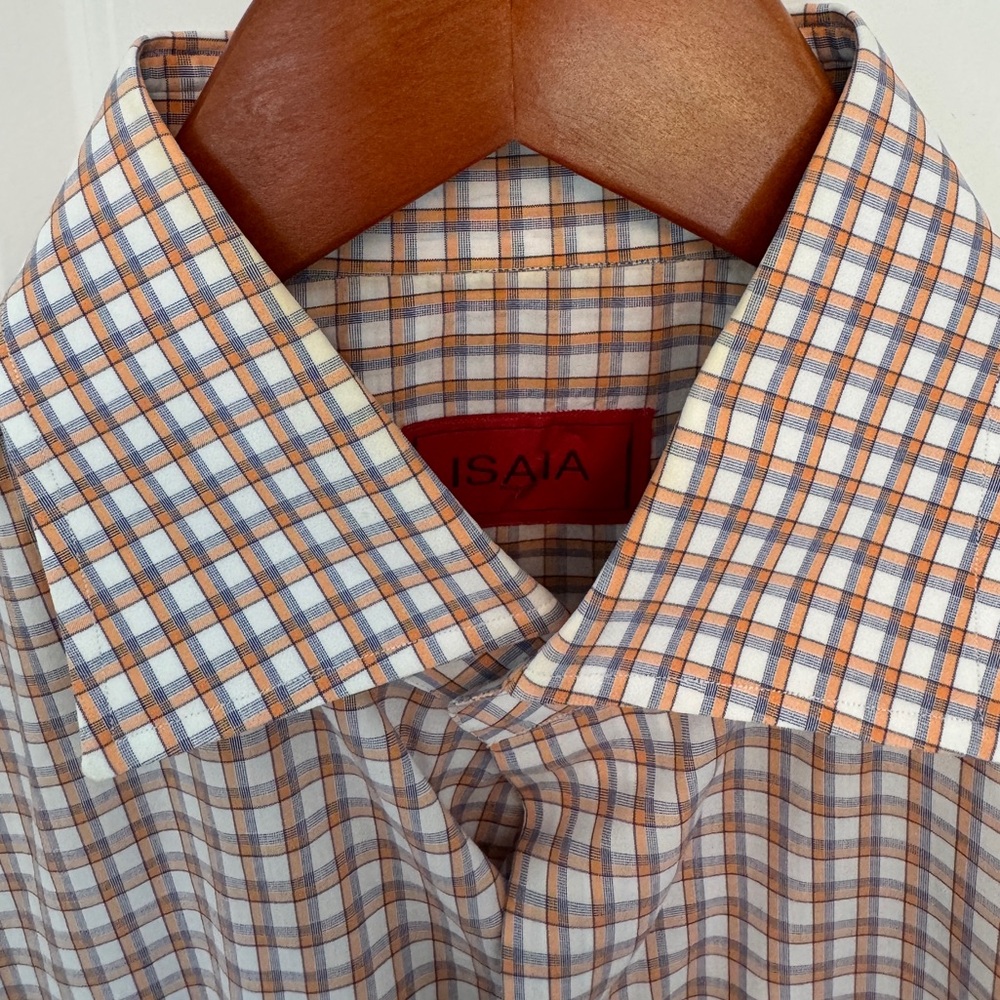 Isaia Cotton Dress Shirt Size 15.5 39 (Pristine Condition)